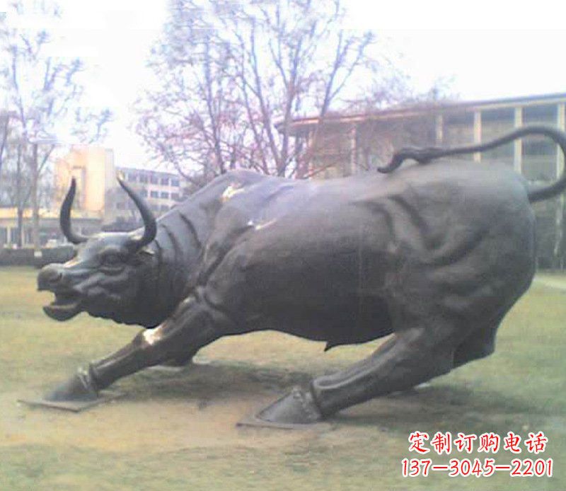 广西铜雕牛广场动物景观摆件 (2)