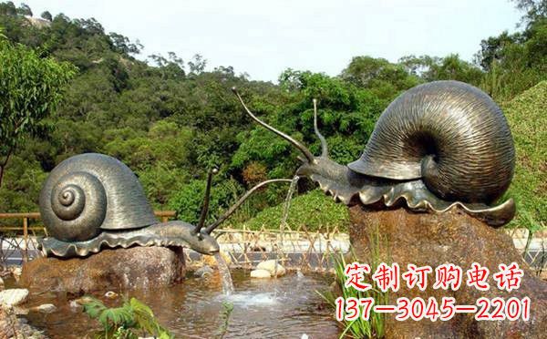广西铜雕喷水蜗牛