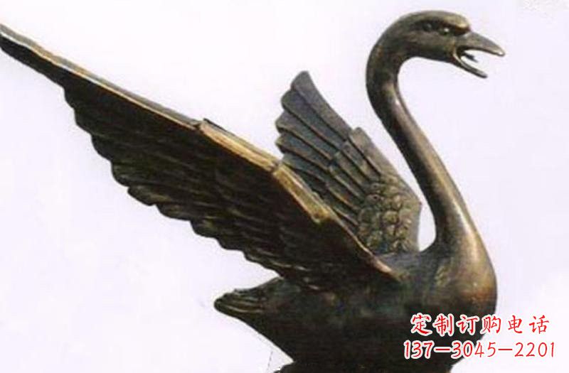 广西铜雕喷水天鹅公园动物雕塑