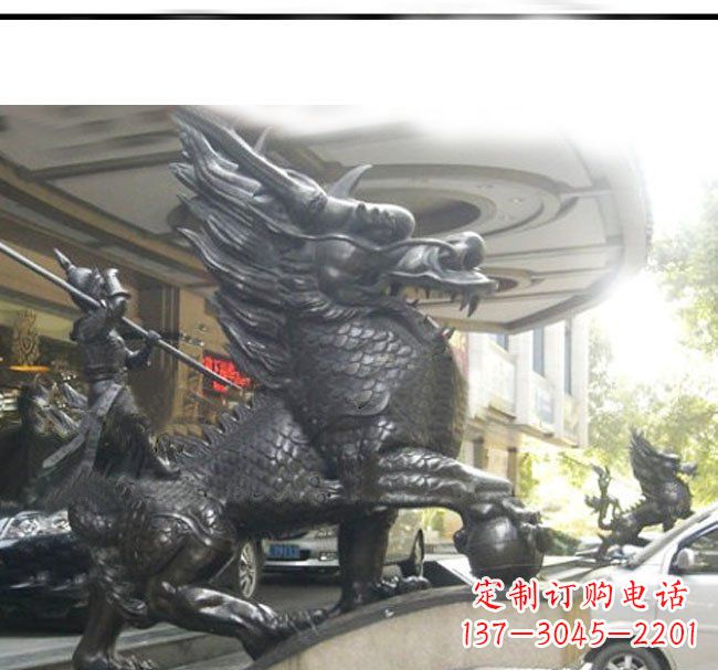 广西铜雕麒麟公司门口神兽雕塑