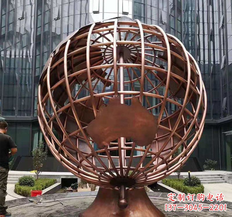 广西铜雕企业地球仪