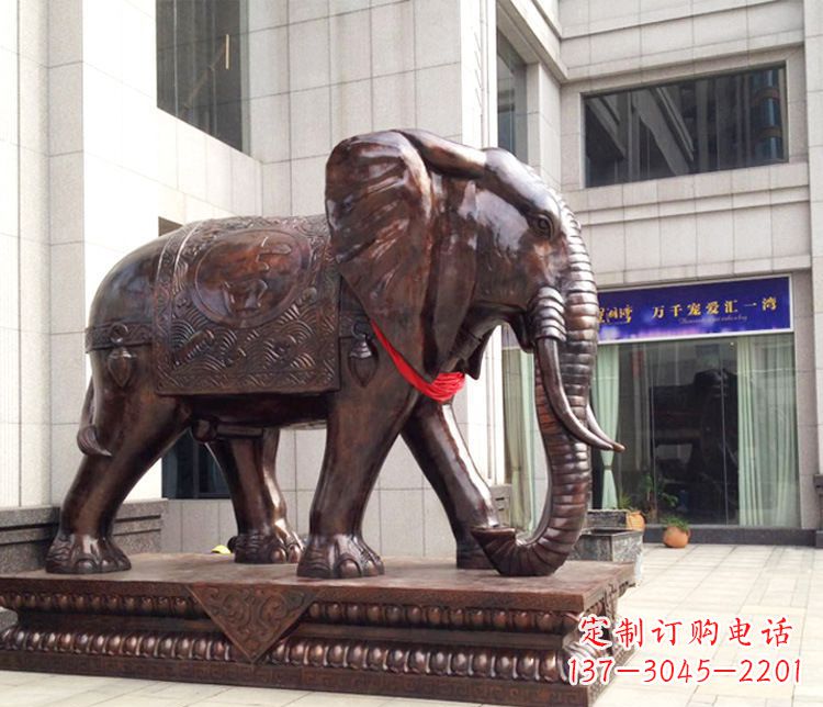 广西铜雕企业招财大象