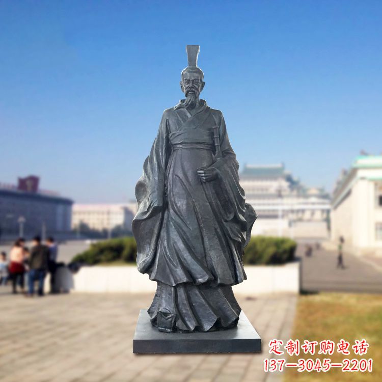 广西铜雕屈原塑像