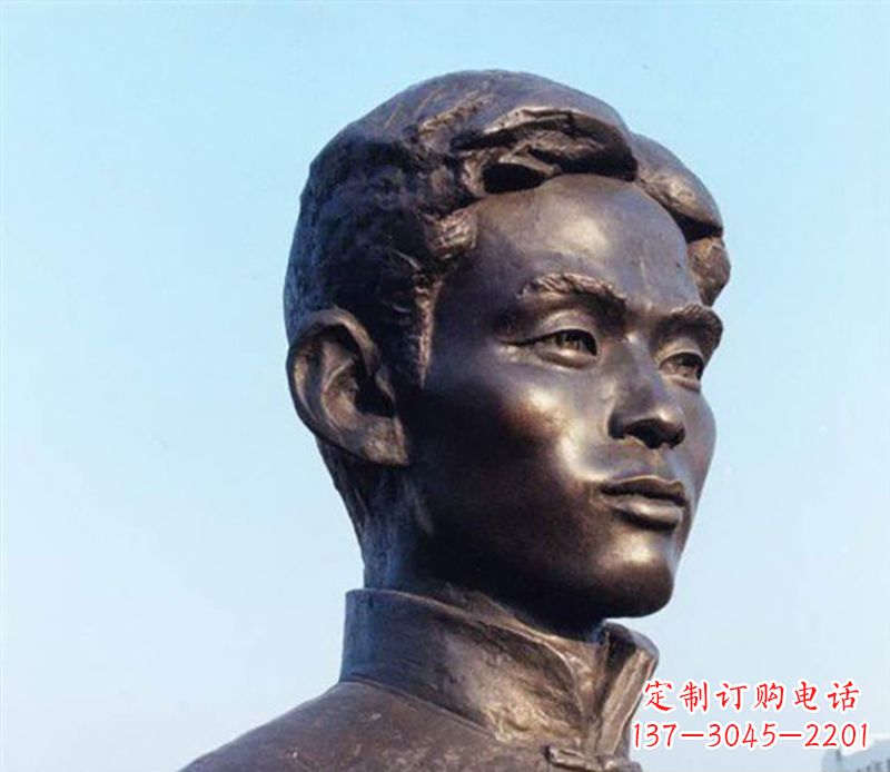 广西铜雕人物头像
