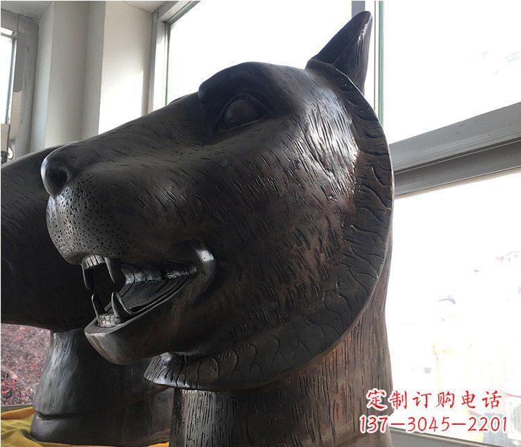 广西铜雕生肖动物头像雕塑摆件