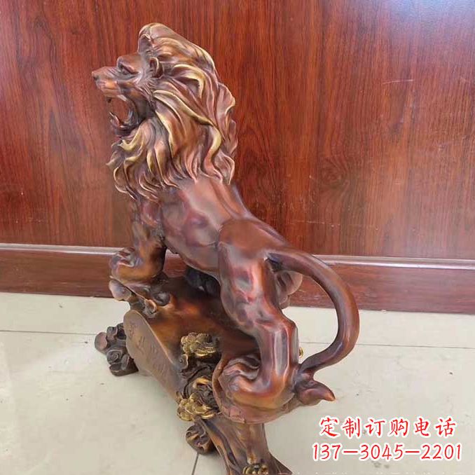 广西铜雕狮子动物雕塑摆件