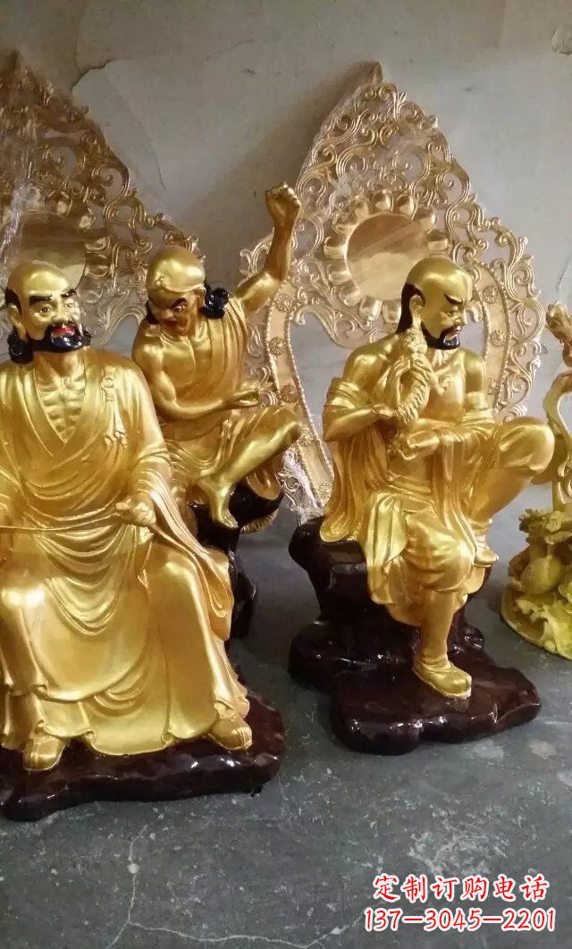 广西铜雕十八罗汉