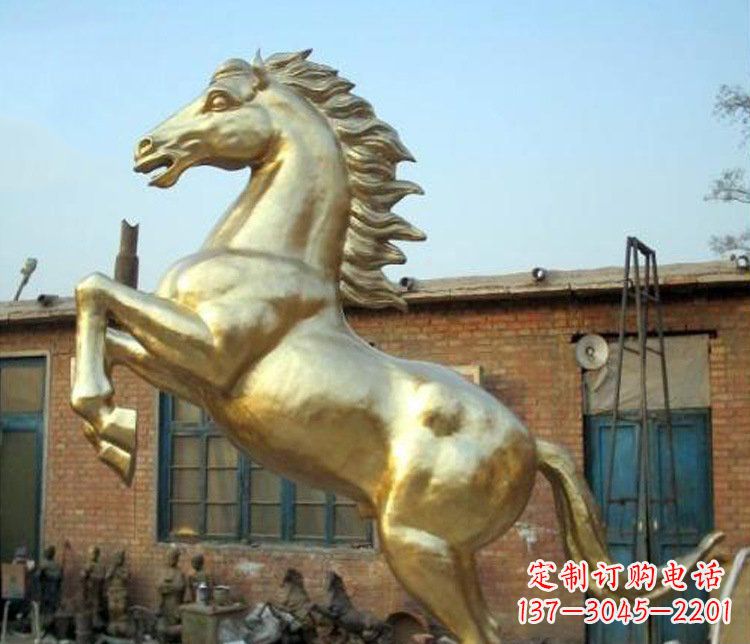 广西铜雕室商场招财动物马雕塑