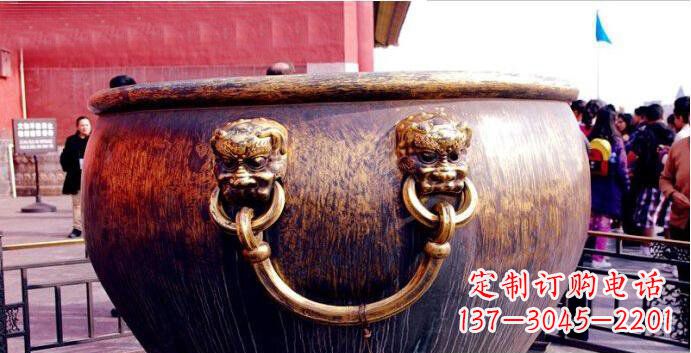 广西铜雕水缸寺庙景观雕塑
