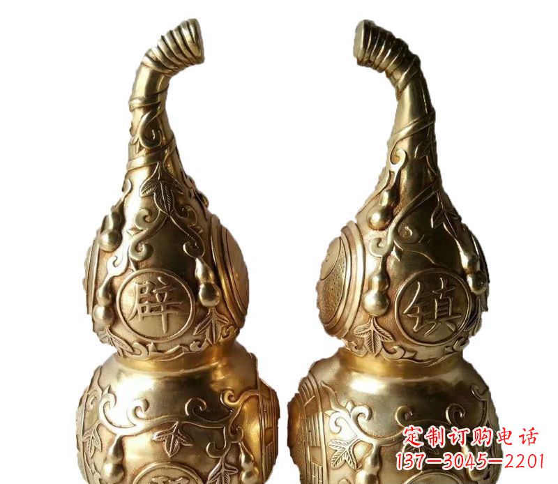 广西铜雕寺庙平安葫芦雕塑