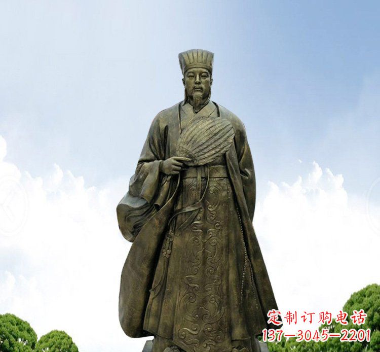 广西铜雕伟人诸葛亮古代历史人物