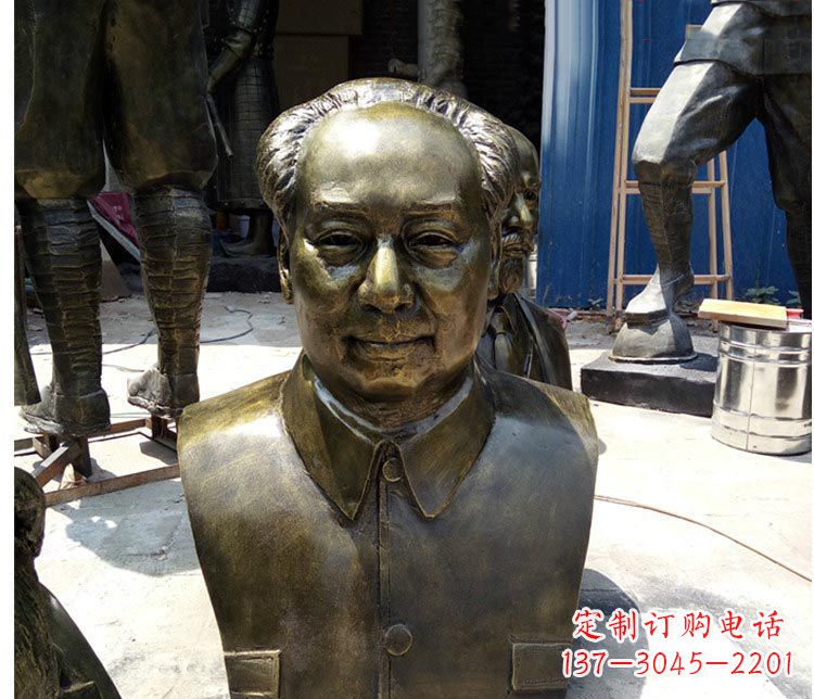 广西铜雕伟人毛主席胸像