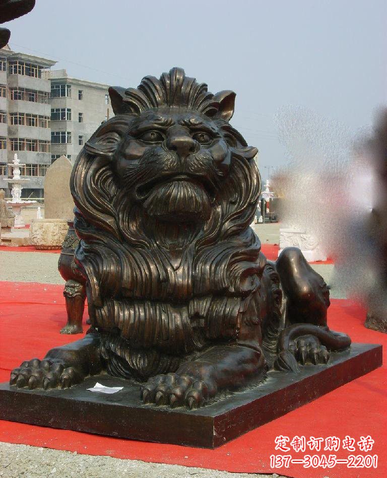 广西铜雕西洋狮子222