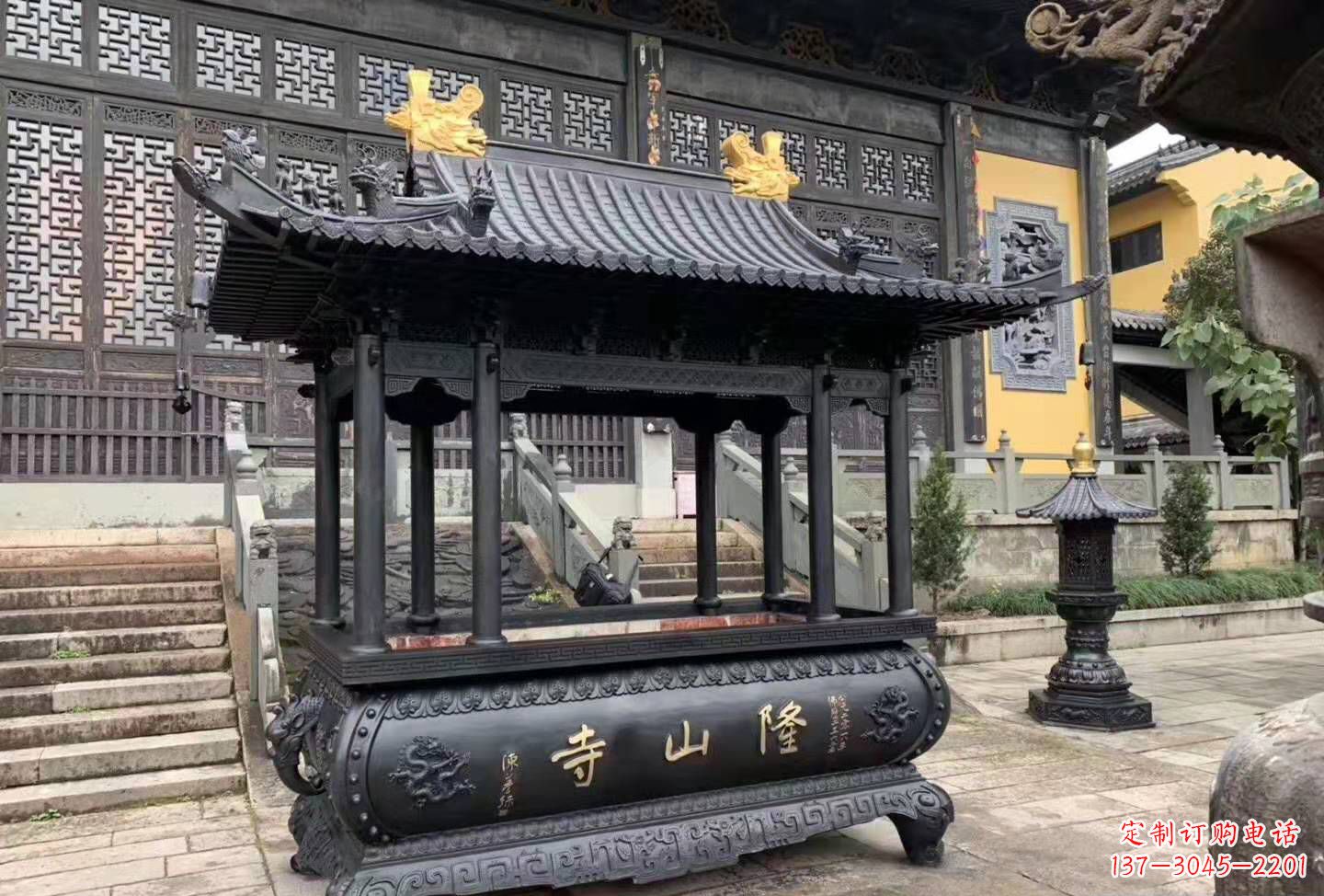 广西铜雕香炉寺庙景观户外摆件