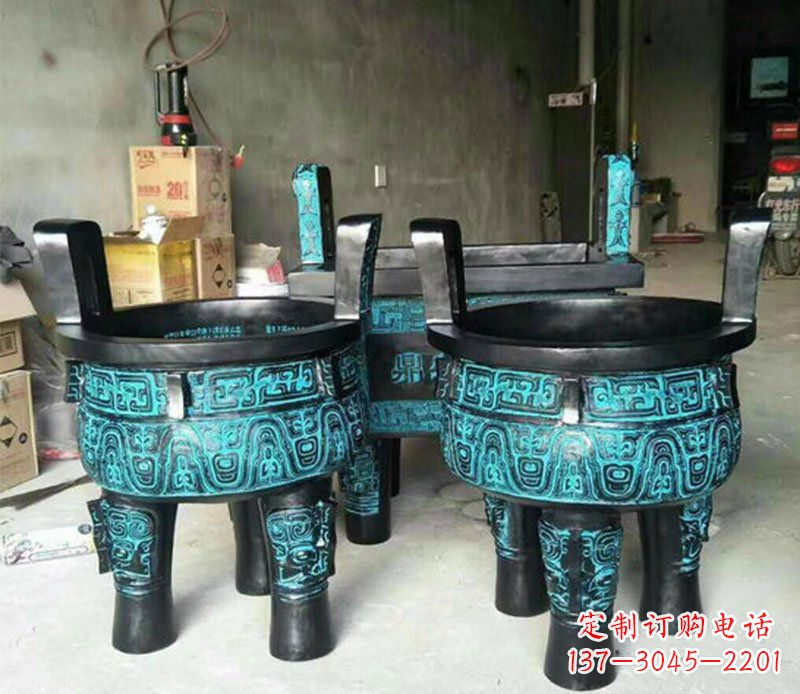 广西铜雕香炉寺庙香炉雕塑