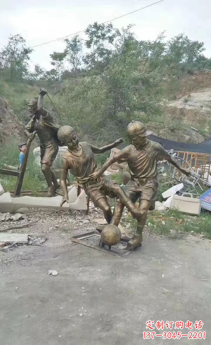 广西铜雕小孩童趣人物雕塑