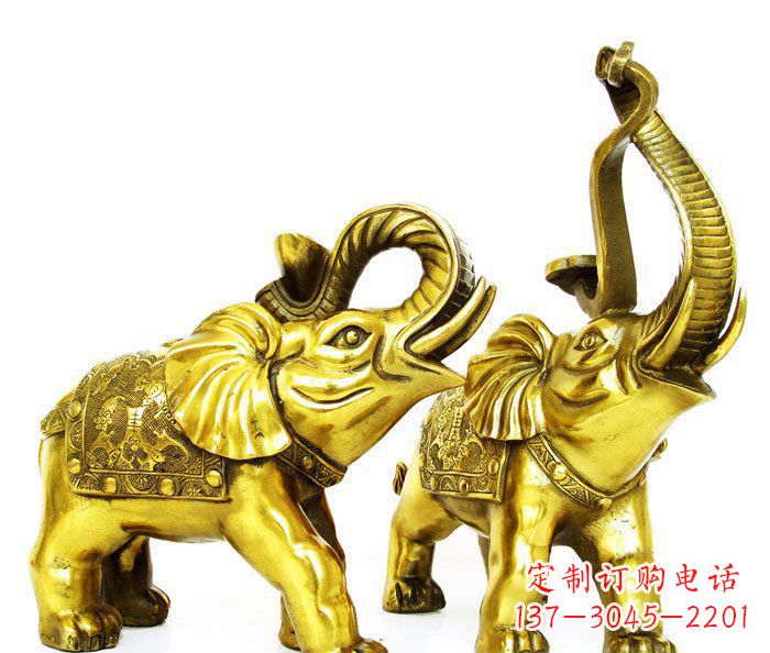 广西铜雕小象公园动物雕塑