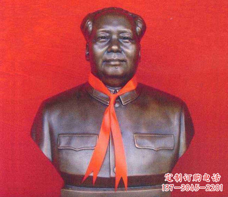 广西铜雕校园红领巾主席雕塑摆件
