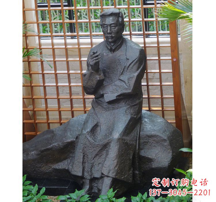 广西铜雕校园名人鲁迅