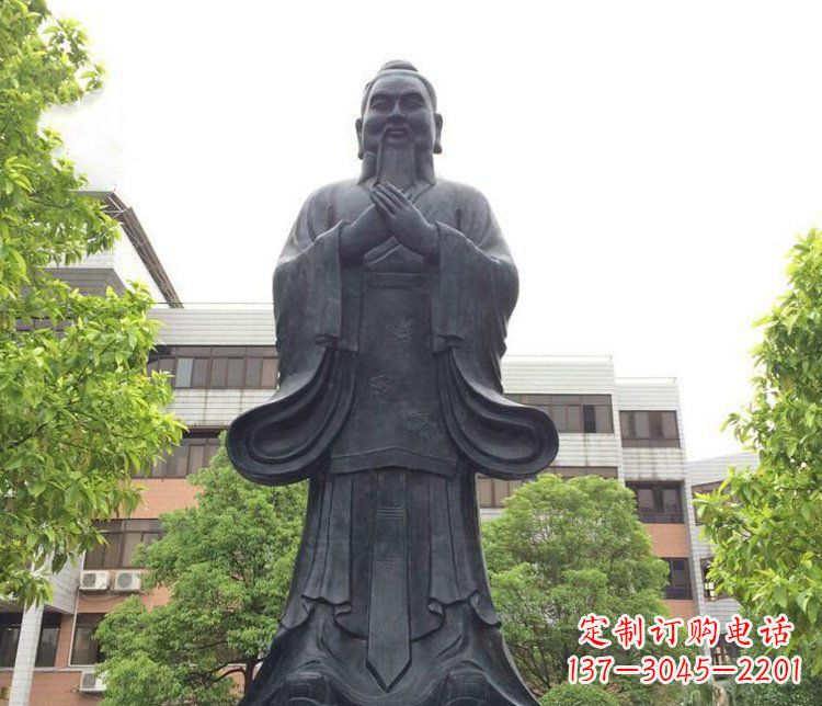 广西铜雕学校孔子圣人雕塑摆件