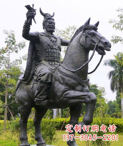广西铜雕炎帝骑马