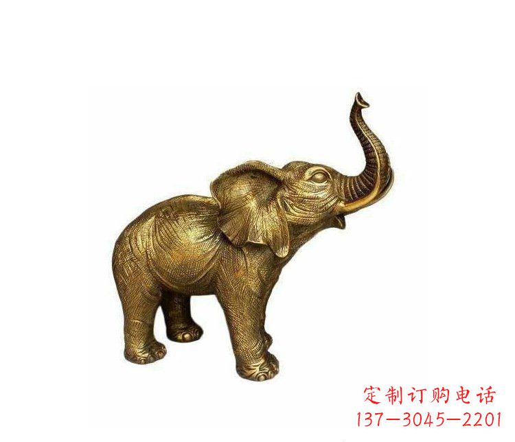 广西铜雕园林动物小象雕塑