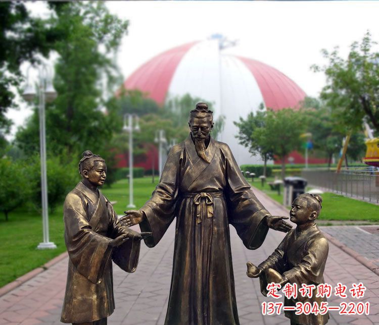 广西铜雕园林孔融让梨
