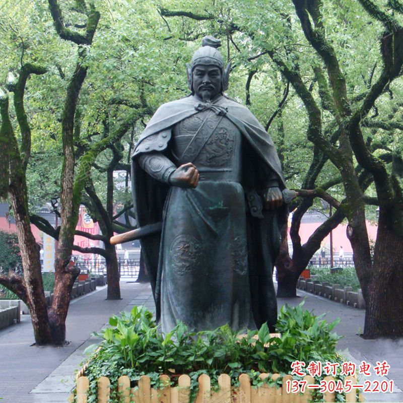 广西铜雕岳飞雕塑-公园园林历史名人中国古代民族英雄人物雕像