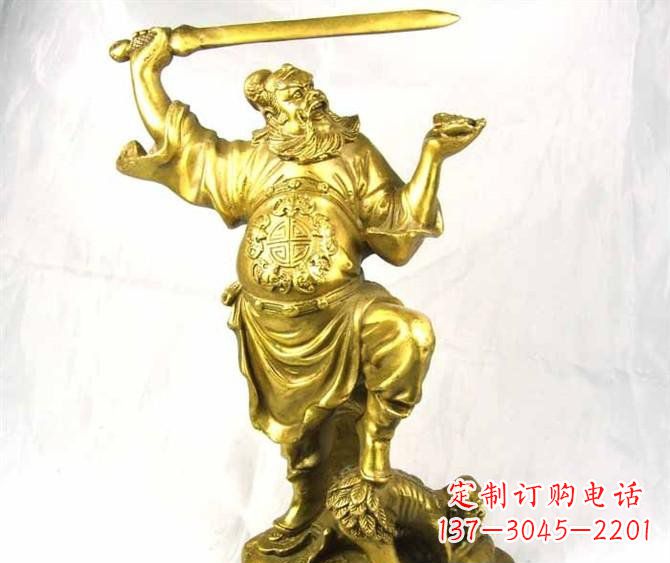 广西铜雕赵公明古代人物雕塑