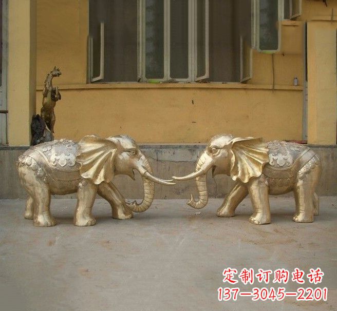 广西铜雕招财小象