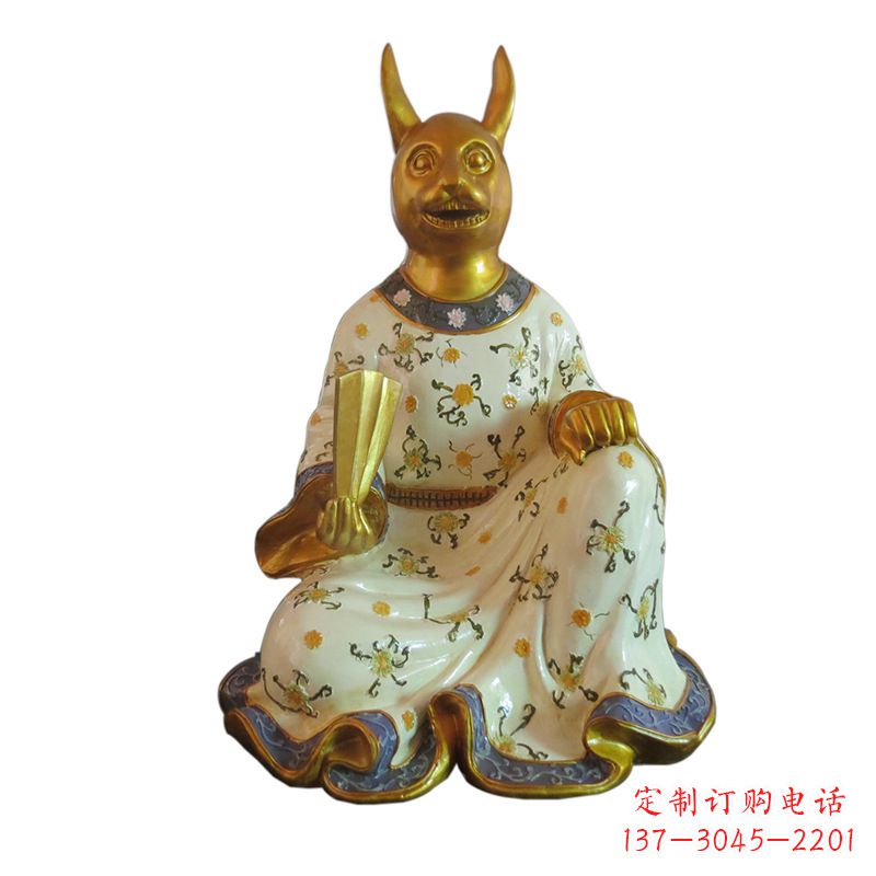 广西兔-玻璃钢彩绘生肖雕塑
