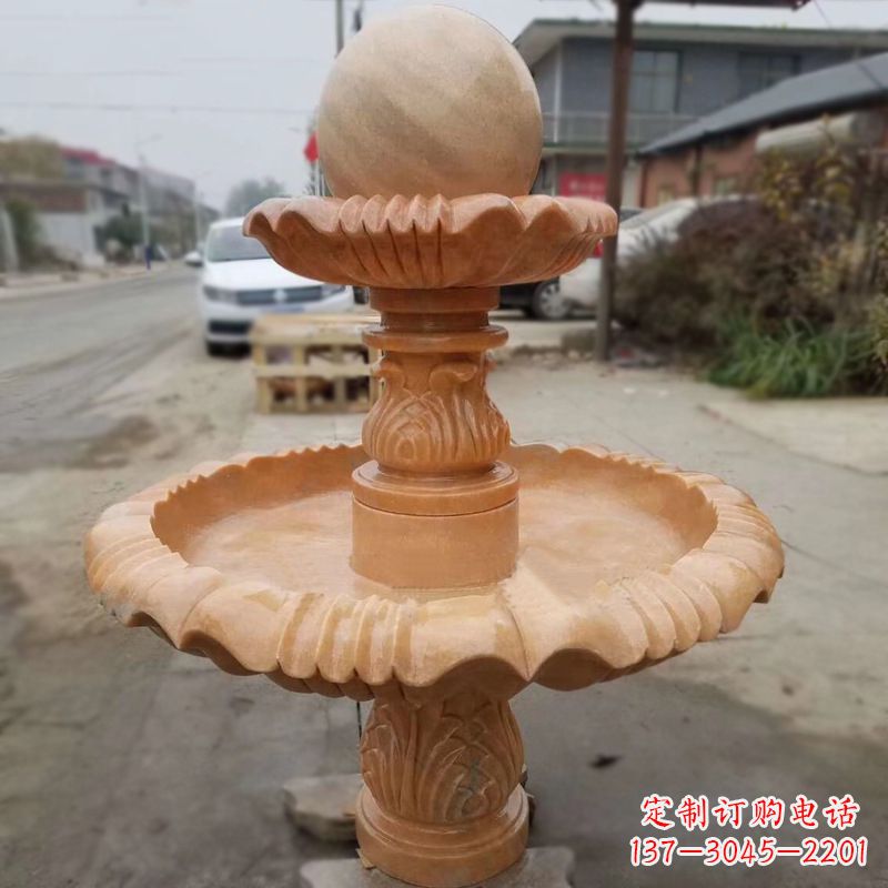 广西晚霞红风水球