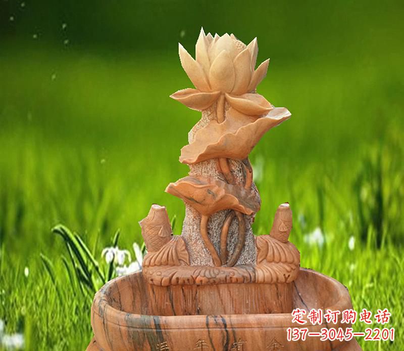 广西晚霞红景观荷花水池