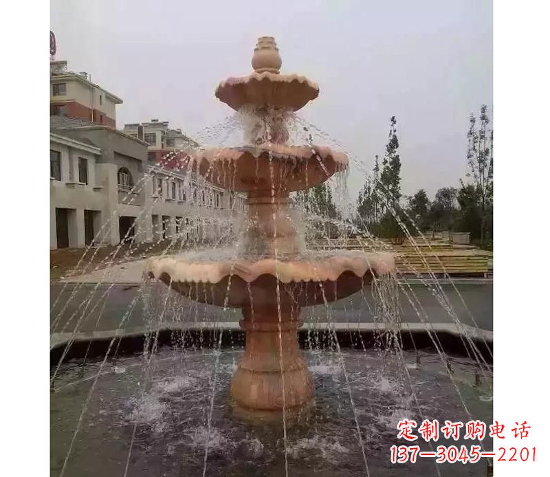 广西晚霞红喷泉雕塑