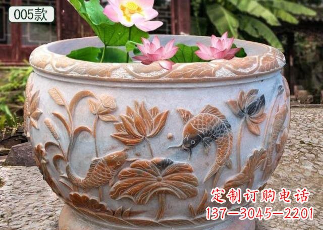 广西晚霞红水缸鱼缸雕塑