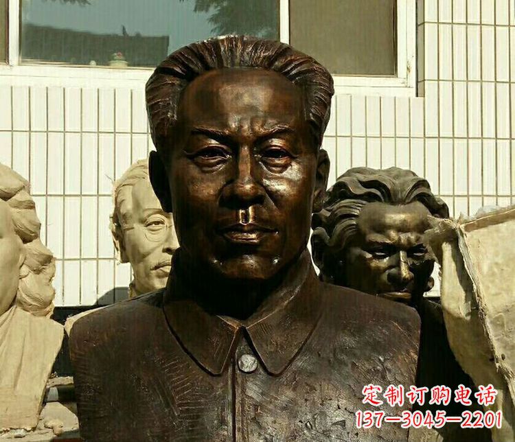 广西伟人刘少奇胸像铜雕