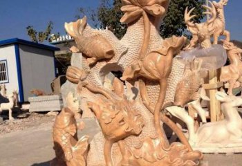 广西精美而独特的莲花石雕展现家居美学