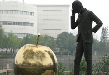 广西中领雕塑：专业定制精美牛顿铜雕