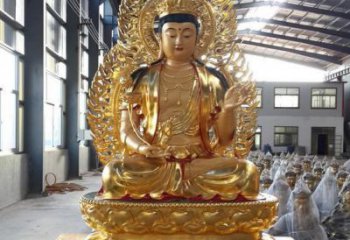 广西手工精雕如来佛塑像
