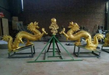 广西享受经典，领略古老传统，精美特色的双龙戏珠铜雕