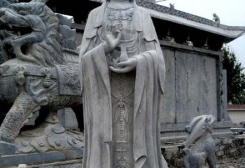 广西青石仿古观音雕像|传承古代神话传统