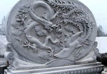 广西青石古典美——龙凤呈祥雕塑