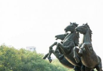 广西中领雕塑出品，精美青铜三匹马铜雕塑