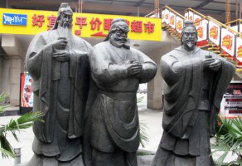 广西铭记经典：三国英雄关羽雕塑