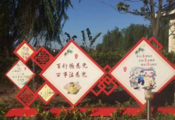 广西把社会主义核心价值观融入不锈钢景观雕塑