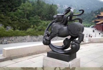广西神兽白虎铜雕塑，雕刻出传统中国文化之精髓