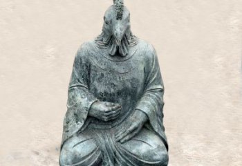广西鸡兽融合的象征——全新兽首人身石雕