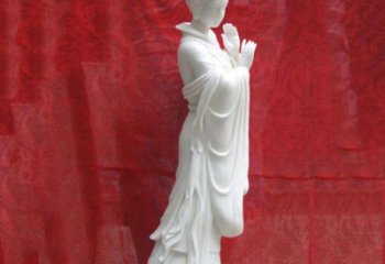 广西精美无双的汉白玉貂蝉雕塑