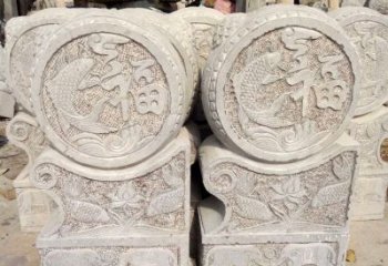 广西精美绝伦的金蟾蜍门墩雕塑
