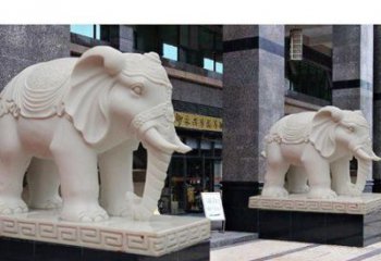 广西最佳选择——石雕酒店大象雕塑